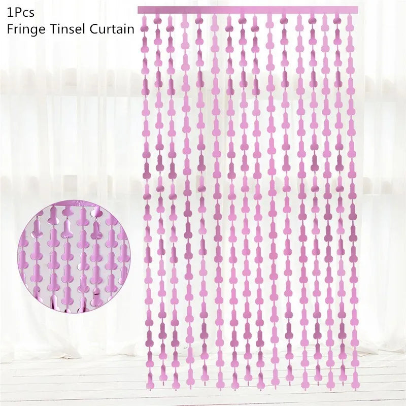 Kit de Decoração Divertido para Despedida de Solteira – Balão, Toppers, Palhinhas e Confettis
