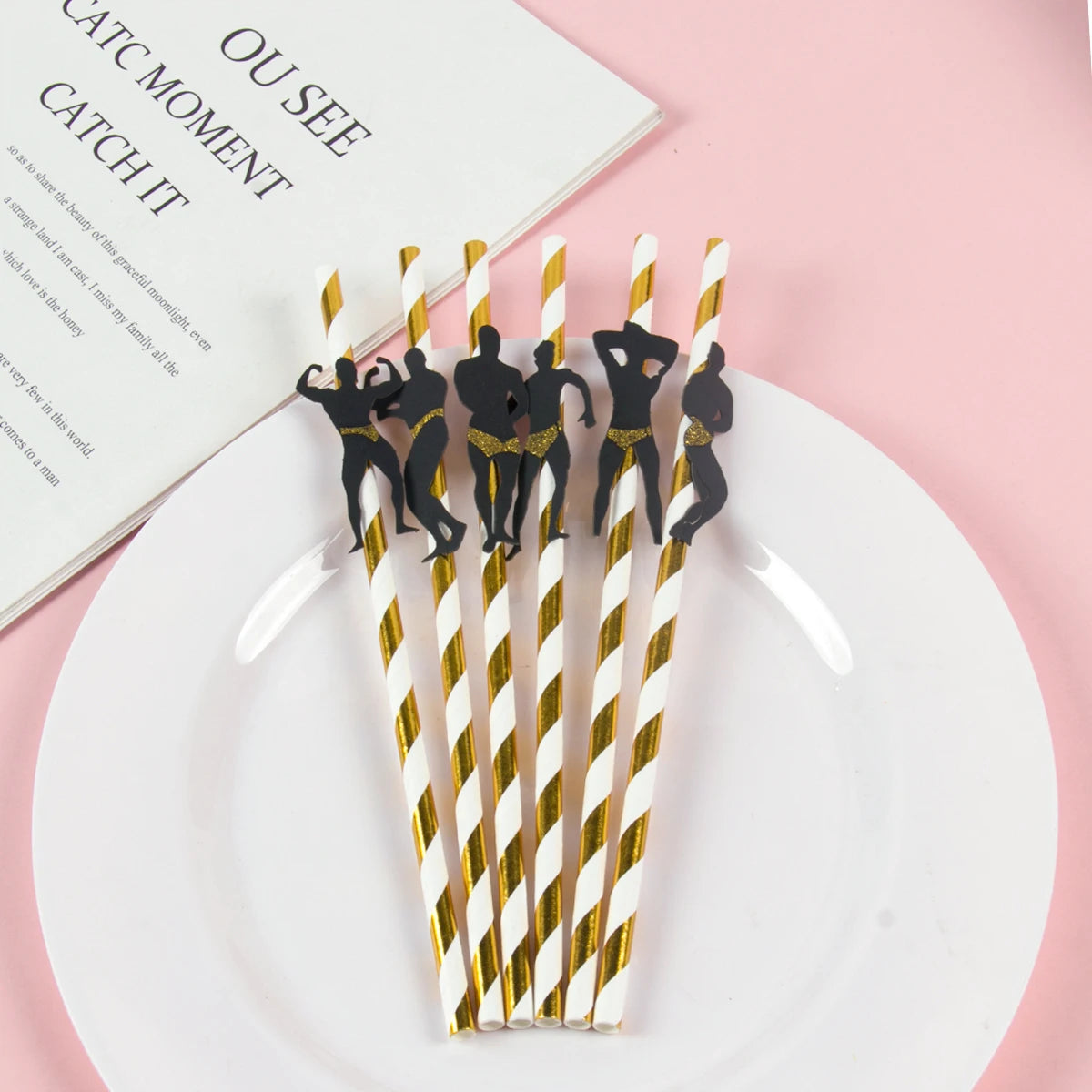 Palhinhas Decorativas para Despedida de Solteira – Pack de 6 ou 12 Unidades