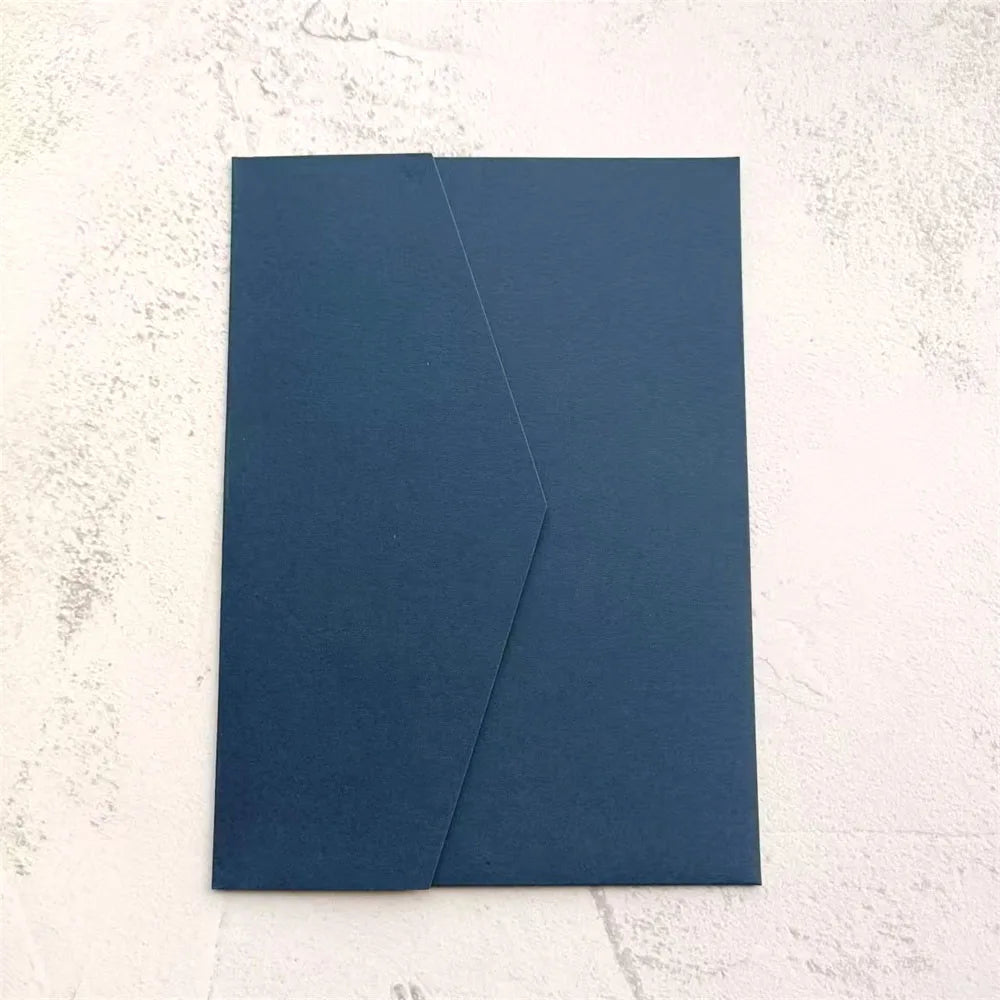 Envelopes Pocket Fold Azul-Marinho Premium
