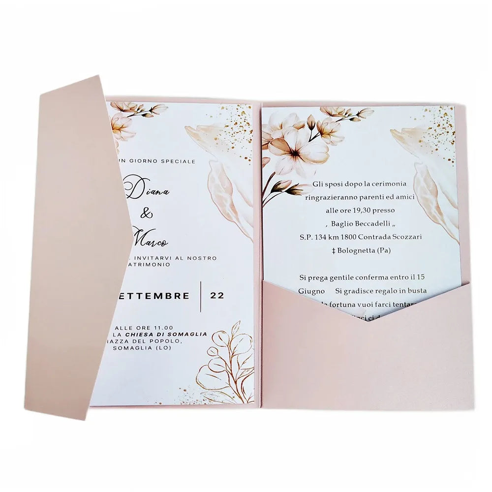 Envelopes Pocket Fold Azul-Marinho Premium