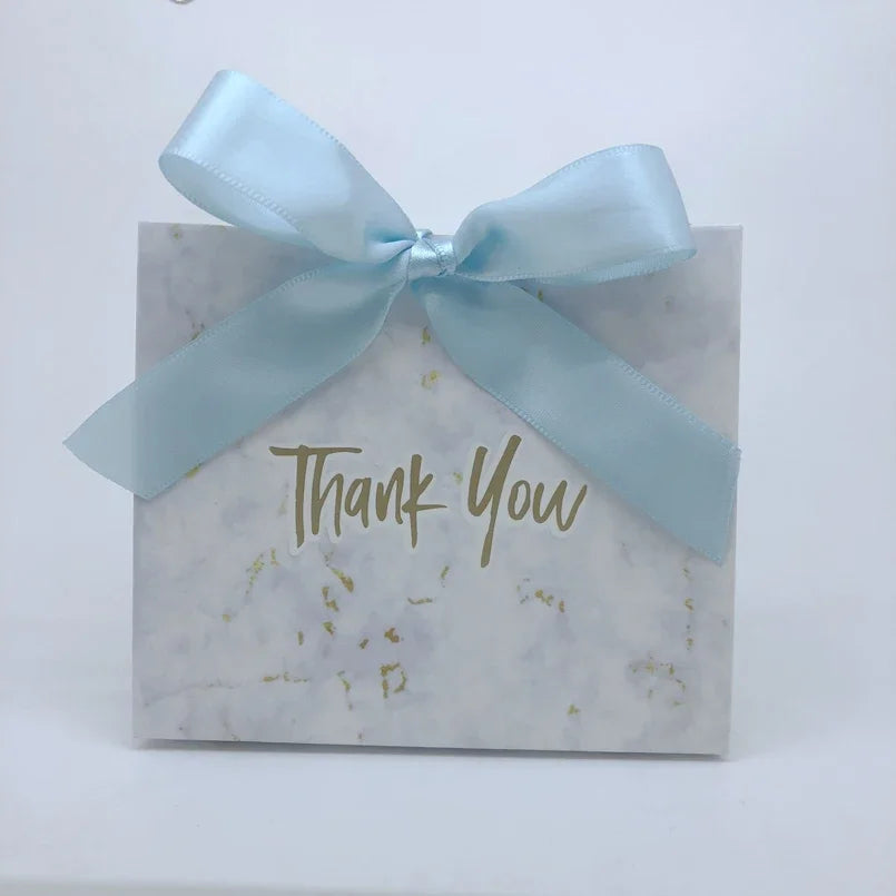 Mini Caixa-Sacola Mármore Cinza para Doces e Lembranças