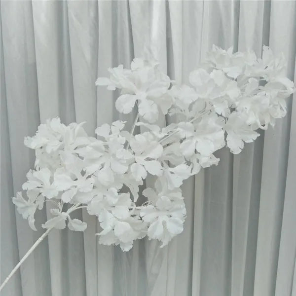 Ramo Artificial de Sakura e Hortênsia em Seda – 83 a 90 cm | Flores Decorativas para Casamento