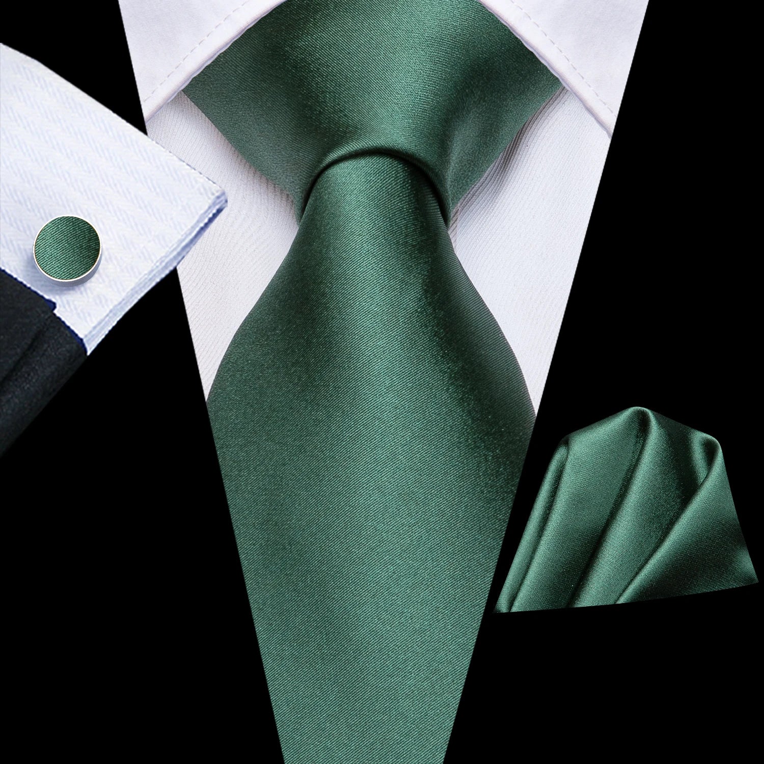 Conjunto Premium de Gravata Verde para Homem