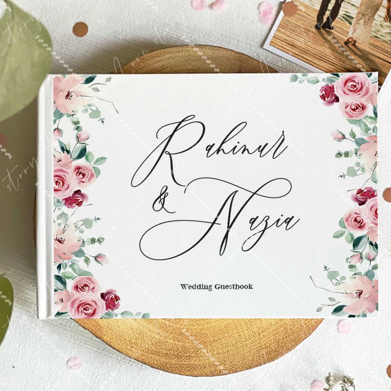 Livro de Honra Branco Personalizado | Livro de Assinaturas para Casamento
