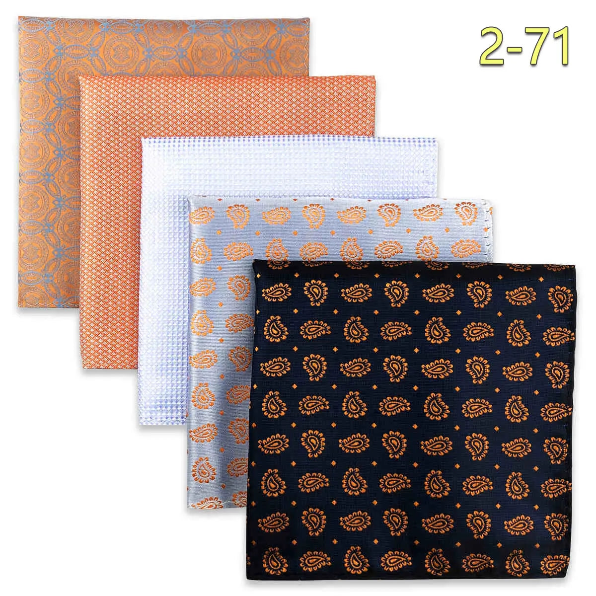 Conjunto de 5 Lenços de Bolso para Homem