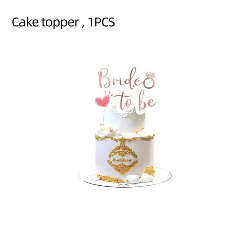 Kit de Decoração "Bride to Be" Rose Gold – Balões e Decoração para Despedida de Solteira