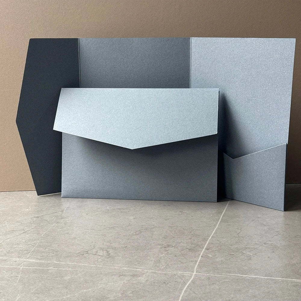 Convites Pocketfold DIY Verde Sálvia – 20 ou 25 Unidades | Personalize o Convite Perfeito
