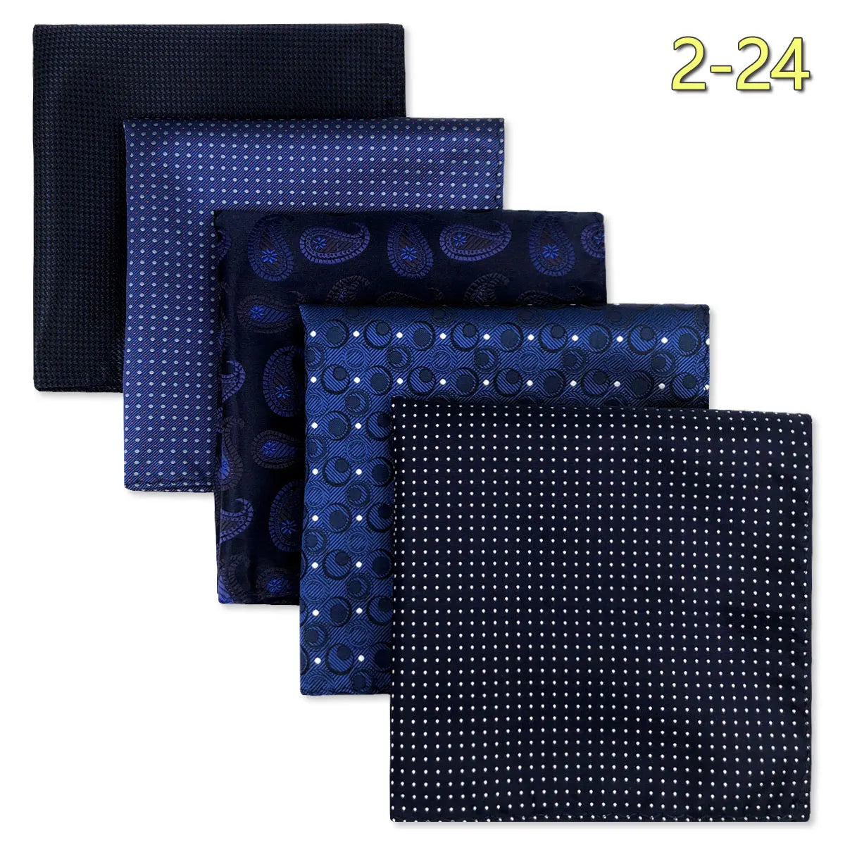 Conjunto de 5 Lenços de Bolso para Homem