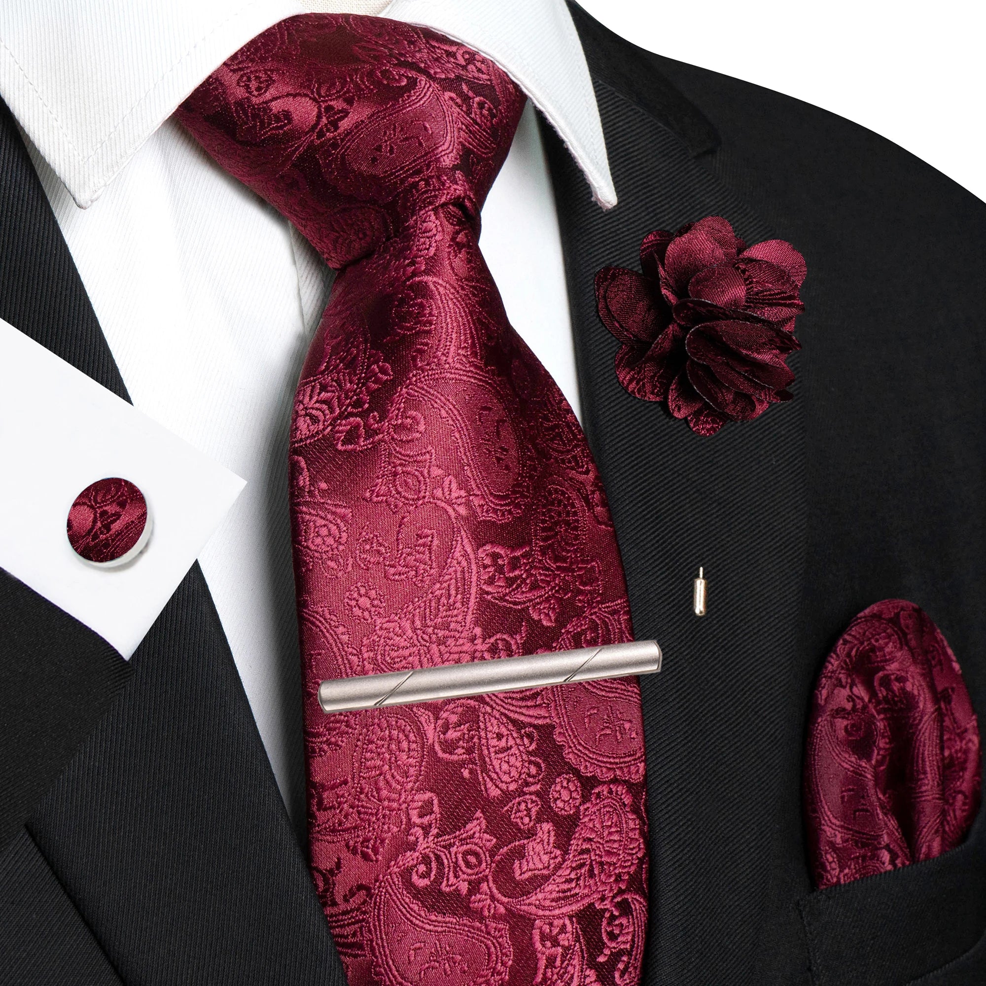 Conjunto de Gravata Paisley Premium