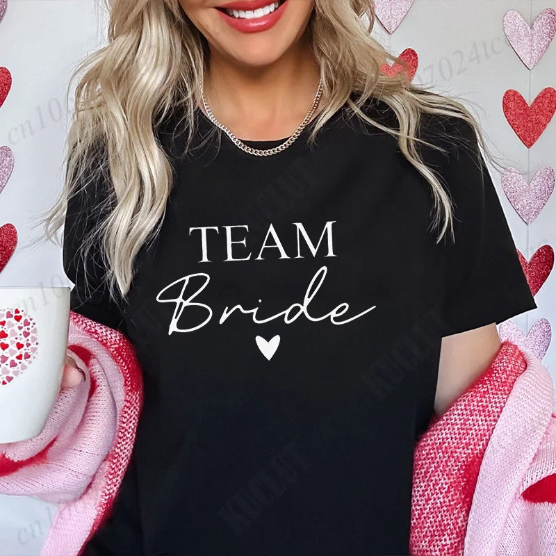 T-Shirt "Team Bride" para Mulher – Despedida de Solteira e Bridal Shower