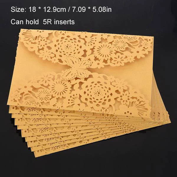 Convites de Casamento Borboleta 3D Laser Cut – Pack de 10 | Elegância que Encanta