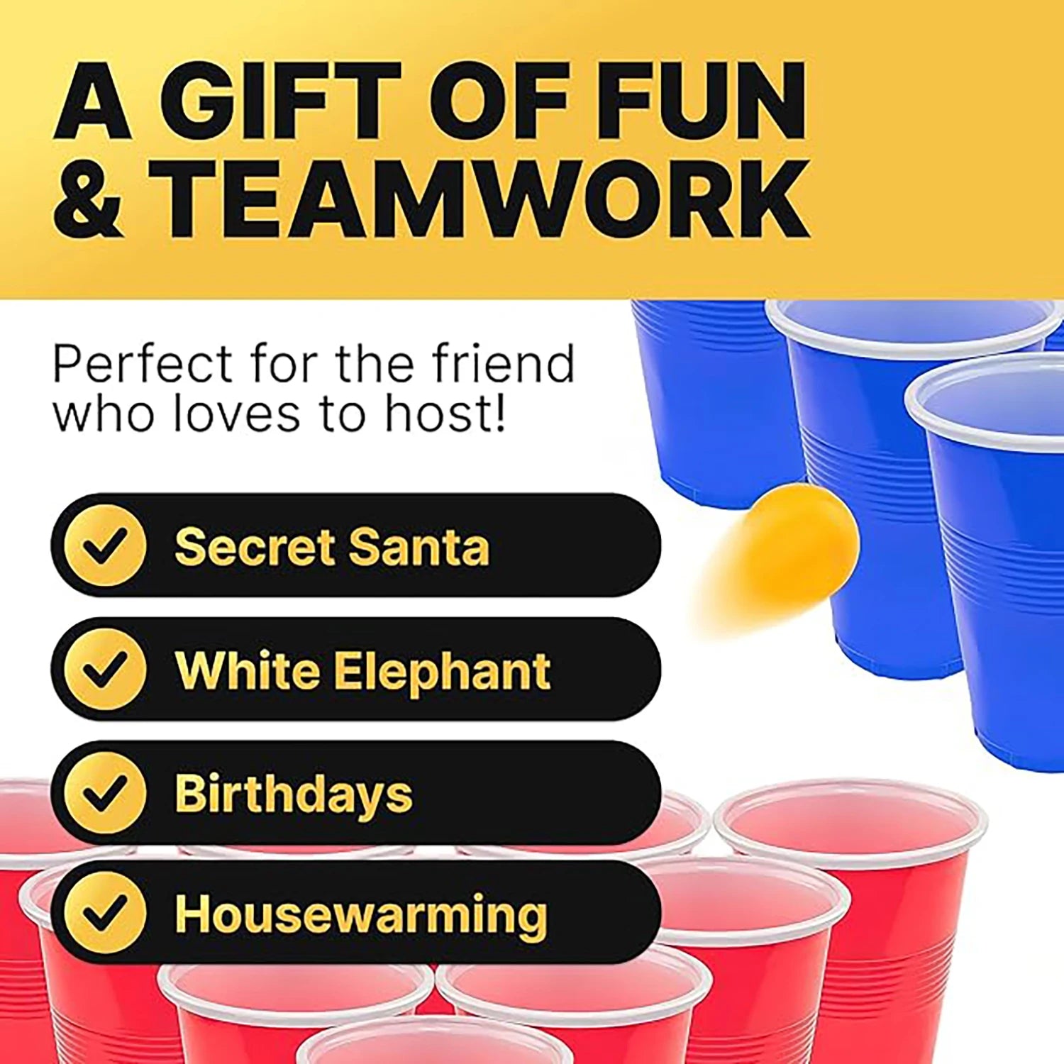 Jogo Beer Pong – Copos para Festa e Despedida de Solteira