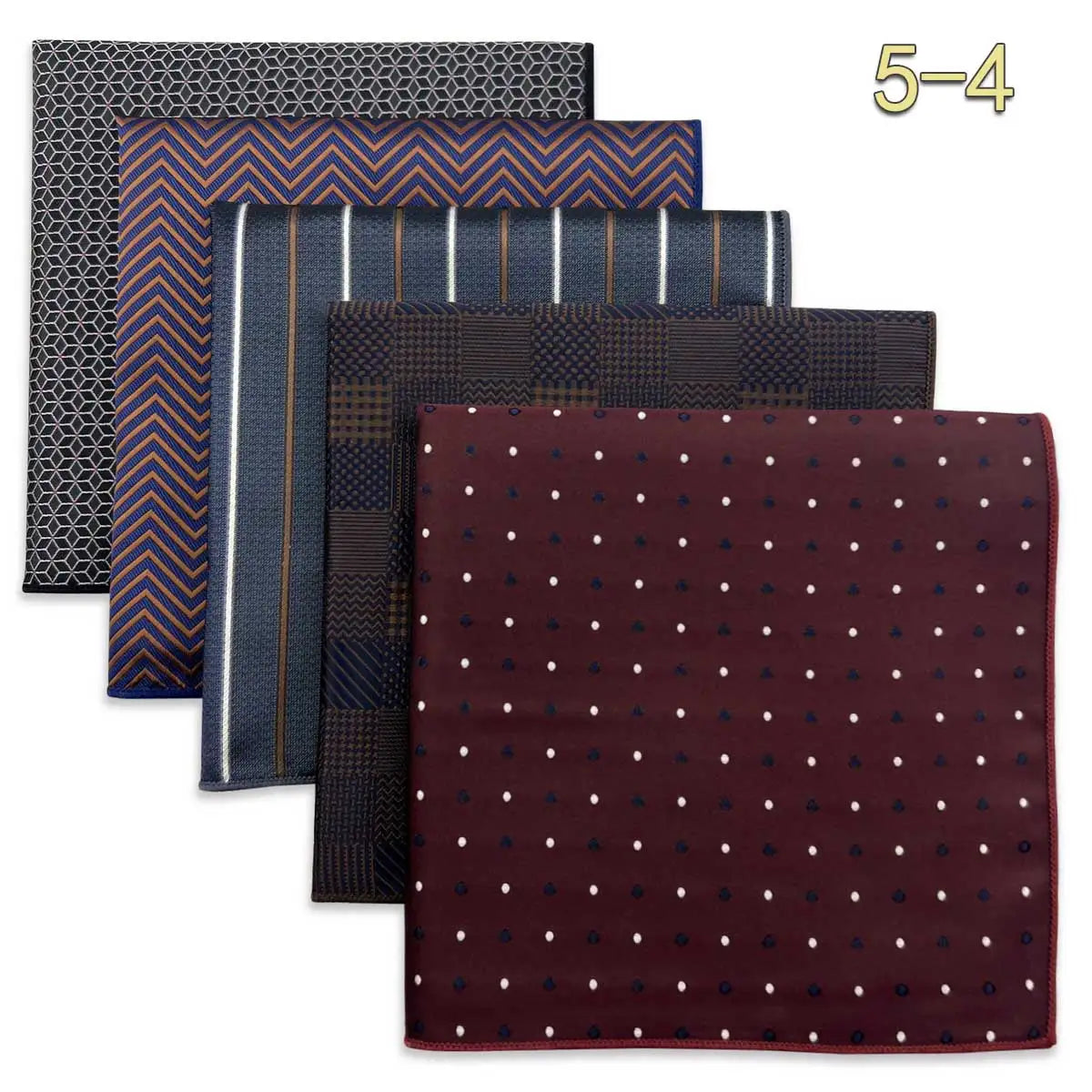 Conjunto de 5 Lenços de Bolso para Homem