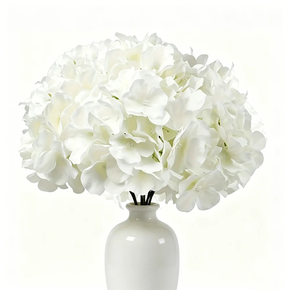 Ramo de Hortênsias Artificiais com 27 Flores – Decoração para Casamentos e Eventos
