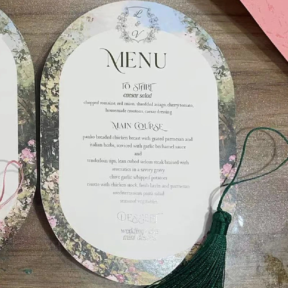 Menus de Casamento Personalizados Premium