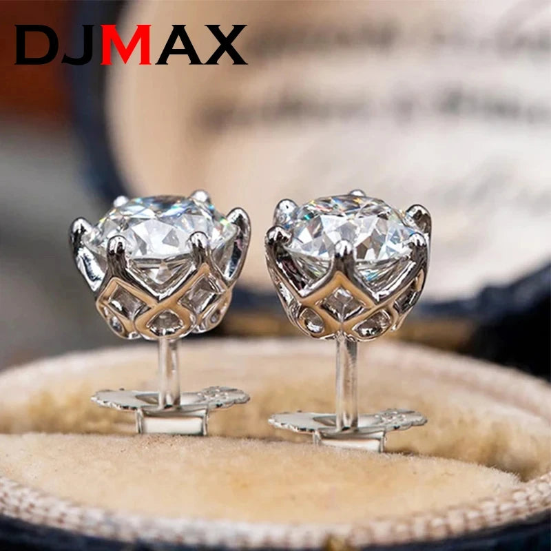 Brincos Moissanite Premium em Prata de Lei 925