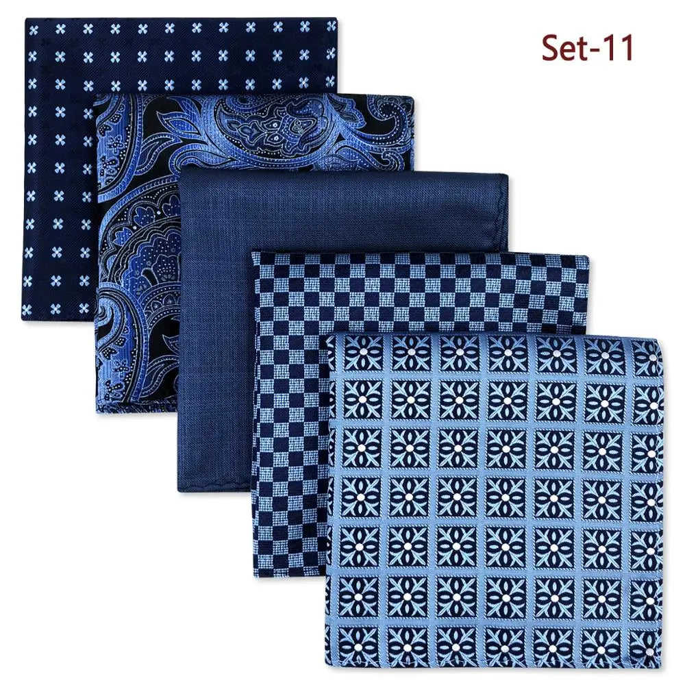 Conjunto de 5 Lenços de Bolso para Homem